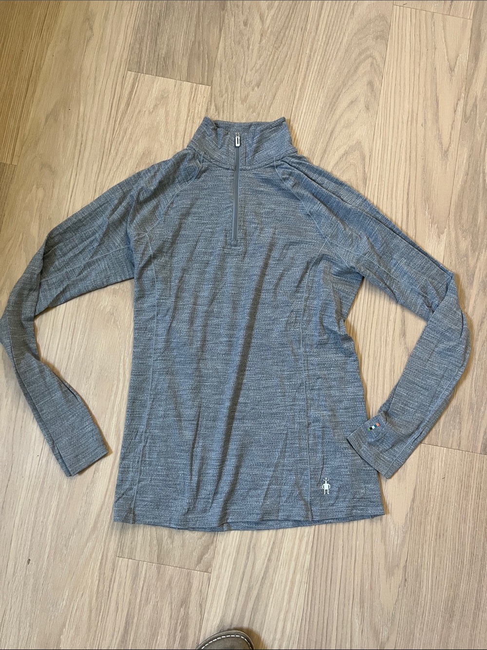 Smartwool Gray Heather Half-Zip Long Sleeve Top